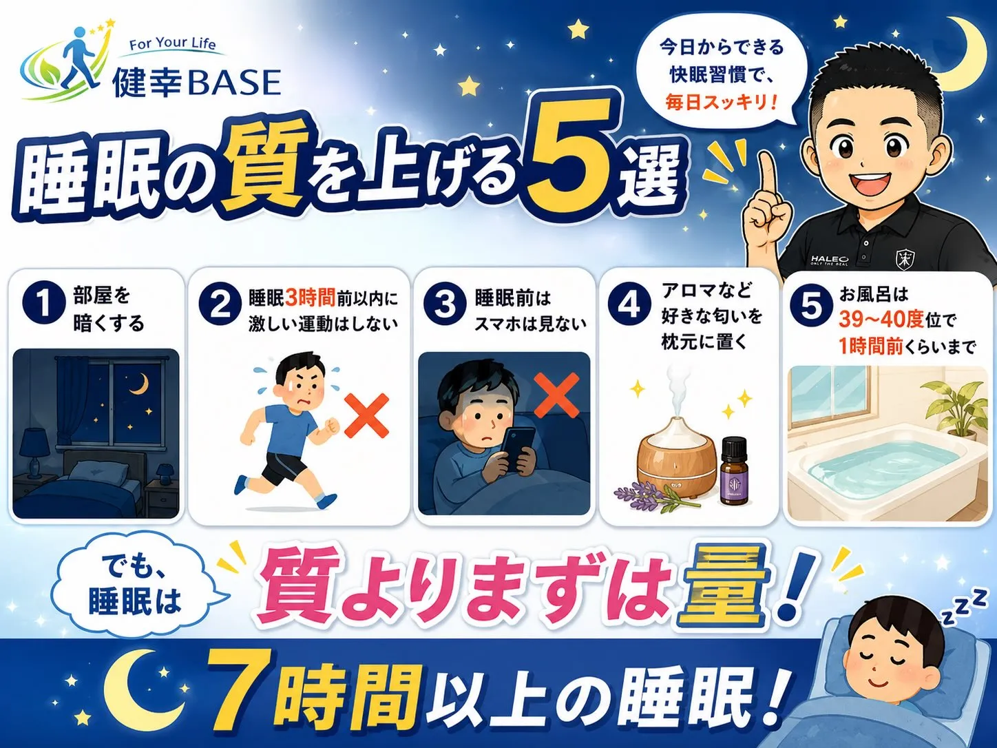 睡眠を改善して生活の質は爆上がり！？