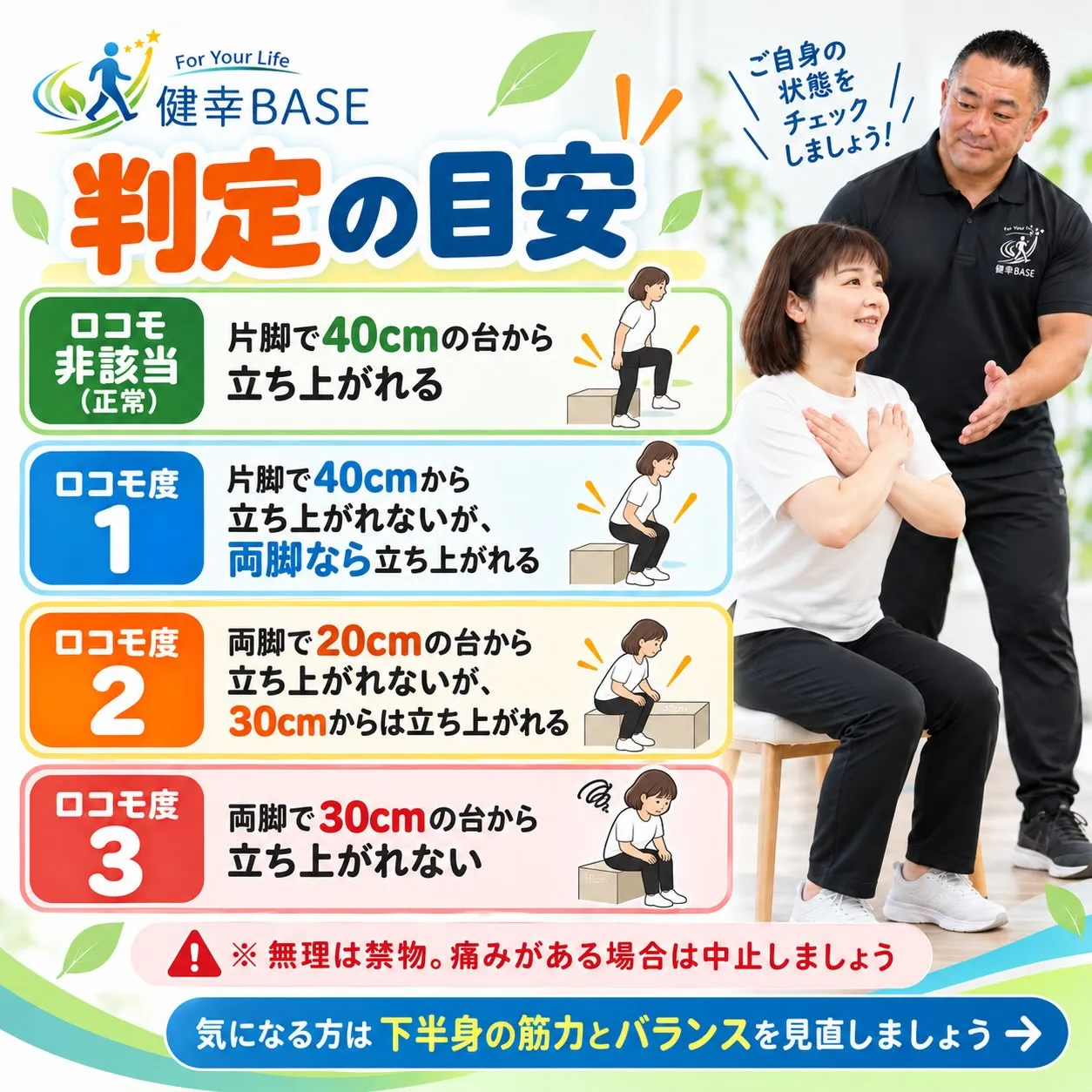 あなたは、ちゃんとしゃがめますか?